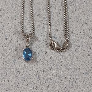 Lower Price!*BlueTopaz Necklace   December Birthstone